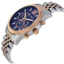 Michael Kors Men's Lexington Chronograph Two Tone Blue Watch - MK8412